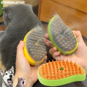 Cepillo de vapor para gatos y perros, peines de masaje.