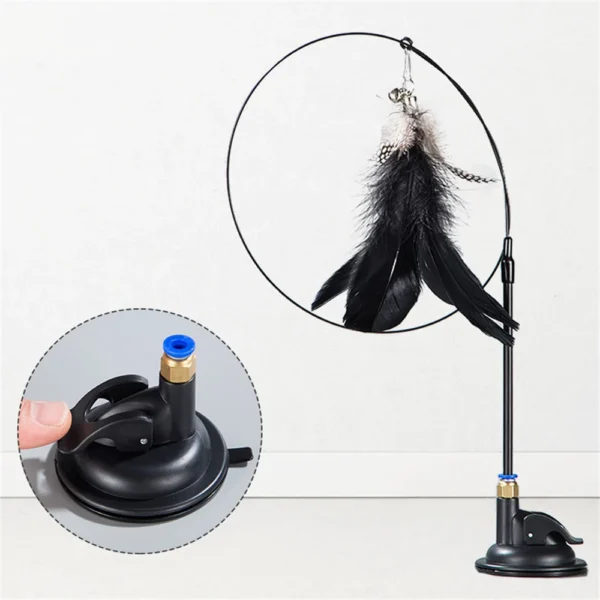 Juguete para gatos, palo para gatos, juguetes interactivos, varita de plumas para jugar con campana, ventosa, juguete para jugar con Accesorios para mascotas y gatos.