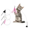 Juguete para gatos, palo para gatos, juguetes interactivos, varita de plumas para jugar con campana, ventosa, juguete para jugar con Accesorios para mascotas y gatos.