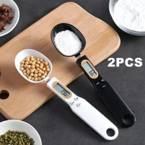Minicuchara báscula Digital para cocina, báscula electrónica LCD para alimentos, 0,1-500g, harina de cocina, leche, café en polvo, cuchara para medir peso.